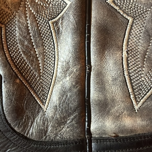 STETSON Handmade in Mexico Western Boot Marbled Black Gray Women’s 9 Cowgirl - Picture 12 of 13